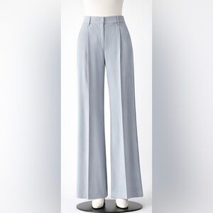 Zara Light Blue Wide Leg Trousers NWT Size M High Waist Tailored Pants